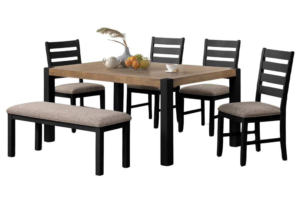 Mesa de Comedor Rectangular con 4 Sillas & Bench