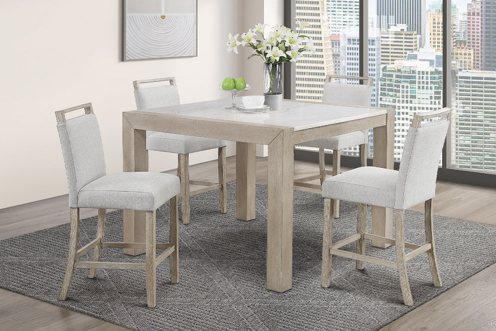 Andrea Mesa De Comedor "Counter Height" con 4 Taburetes