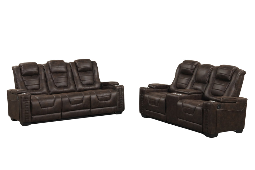 D1695a Sofá & Loveseat con Consola Reclinable Eléctrico