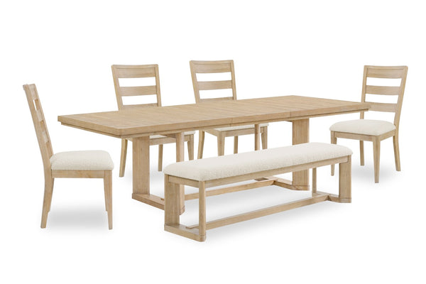 Pacific Mesa de Comedor con 4 Sillas & Bench