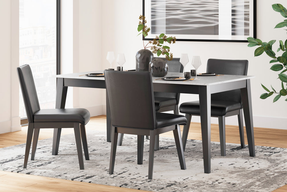 Jettaya Mesa de Comedor Rectangular con 4 Sillas