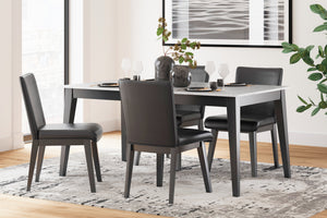 Jettaya Mesa de Comedor Rectangular con 4 Sillas