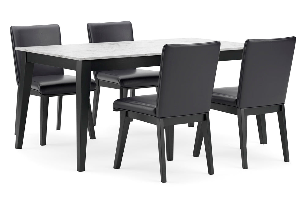 Jettaya Mesa de Comedor Rectangular con 4 Sillas