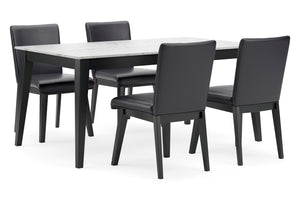 Jettaya Mesa de Comedor Rectangular con 4 Sillas