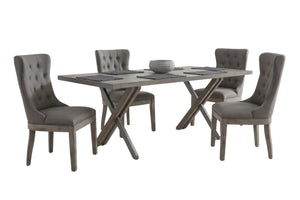 Krystanza Mesa de Comedor Rectangular con 4 Sillas