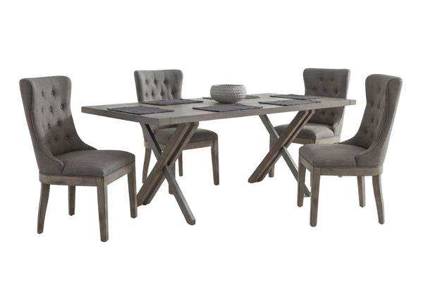 Krystanza Mesa de Comedor Rectangular con 4 Sillas