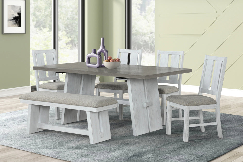 Kaia Mesa de Comedor con 4 Sillas & Bench