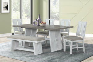 Kaia Dining Table W/4Chairs & 1 Bench