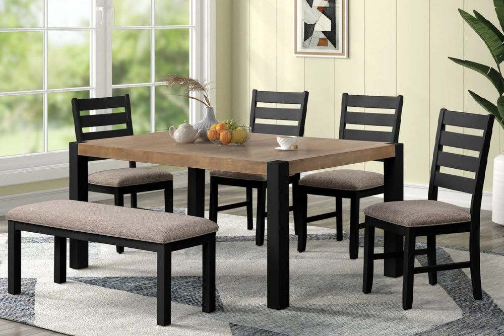 Bronx Dinning Table W/4 Chairs & 1 Bench