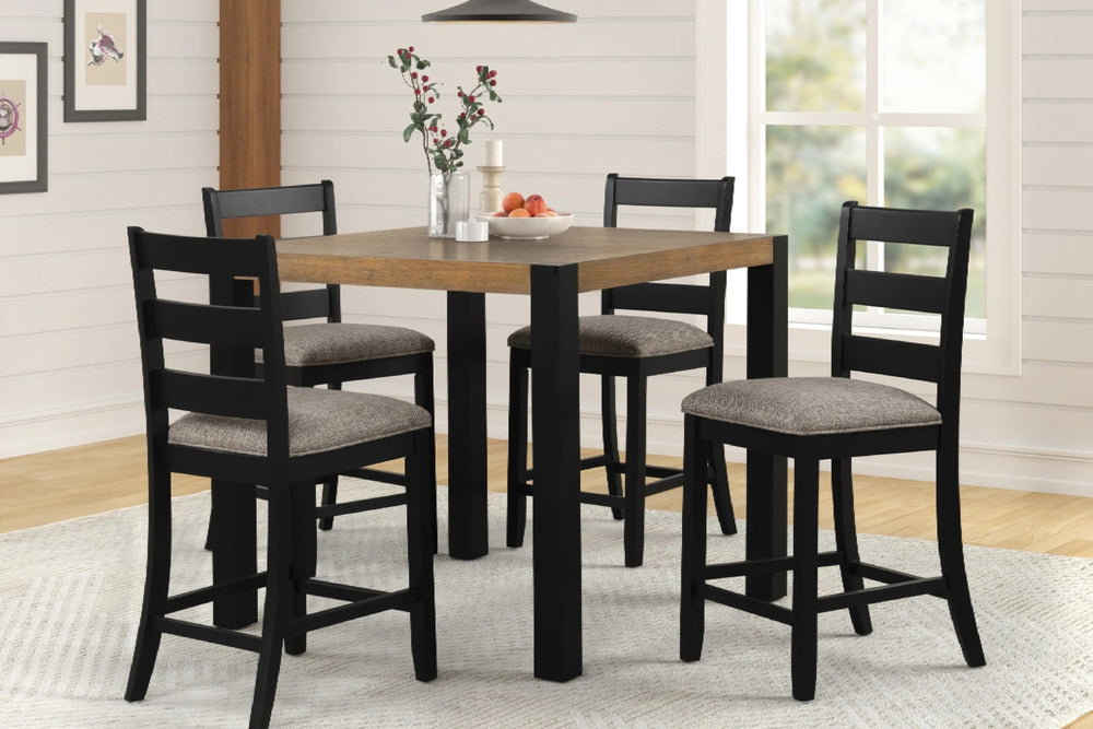 Bronx Mesa De Comedor "Counter Height" con 4 Taburetes
