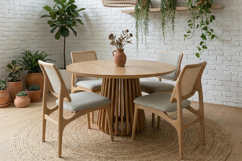 Oceanview Mesa de Comedor con 4 Sillas