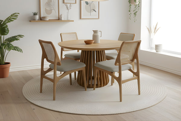 Oceanview Mesa de Comedor con 4 Sillas