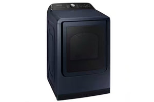 Secador azul sobre fondo blanco.