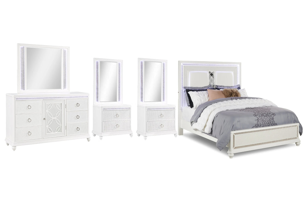 Glamour Bed/Dr/Mr/2Ns/2Mr Set