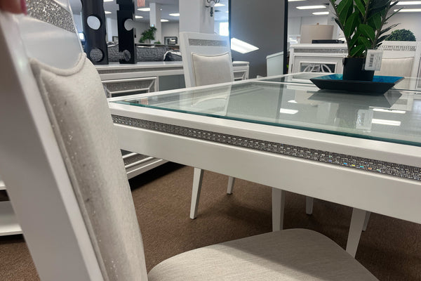 Glamour Dining Table with 6 Chairs