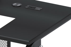 Lynxtyn Escritorio Gaming de 48" con Iluminación LED, Carga Inalámbrica y por USB