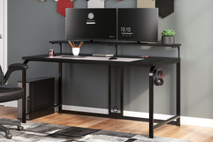 Lynxtyn 63" Desk with Raised Monitor Stand