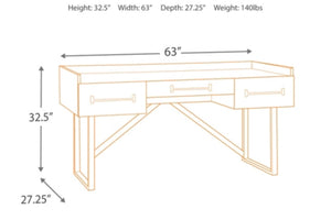 Starmore Escritorio de 63" con 3 Gavetas