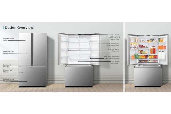 Hisense Nevera N6 26.6' French Door I/M Inv