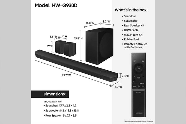 Q930d Soundbar 9.1.4Ch Dolby-Atmos