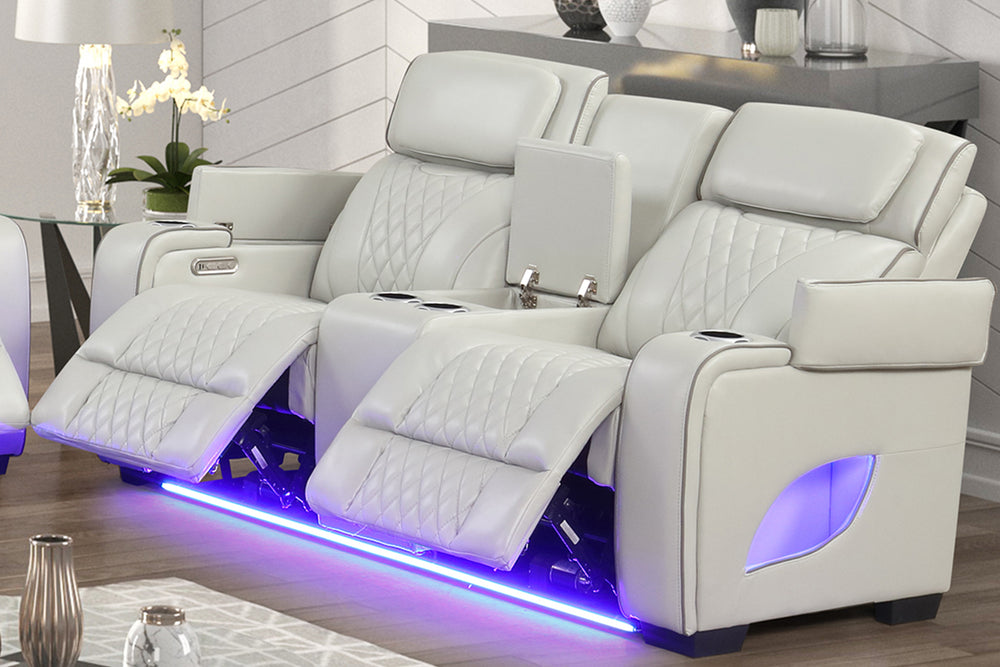 Jedy Loveseat Reclinables Eléctrico con Reposacabezas