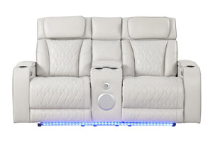 Jedy Loveseat Reclinables Eléctrico con Reposacabezas