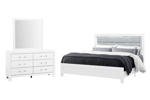 Luccia Cama Queen & Gavetero con Espejo