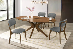 Lux Mesa de Comedor Ovalada con 4 Sillas