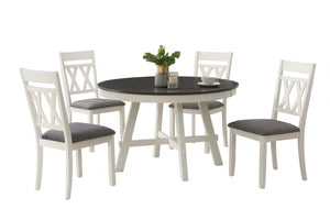 Hommax Mateo Round Dining Table + 4 Chairs Set