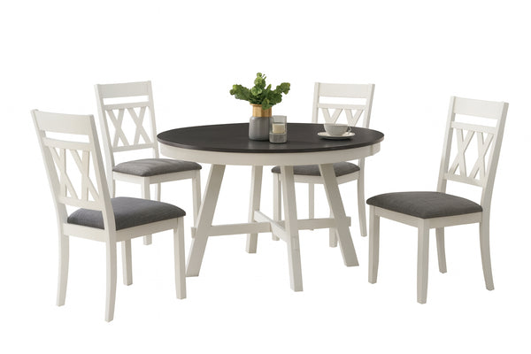Hommax Mateo Round Dining Table + 4 Chairs Set