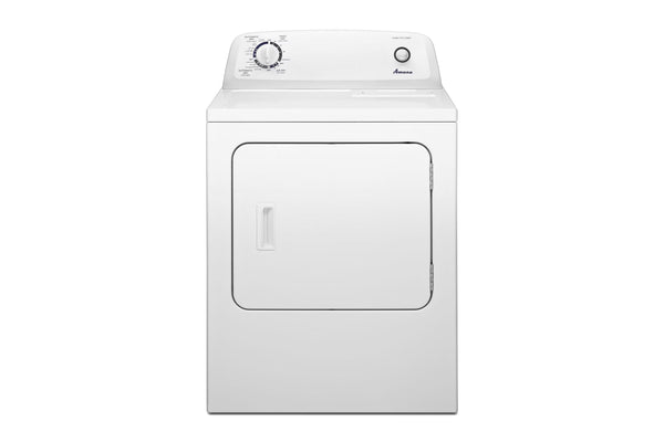 Secadora blanca sobre fondo blanco