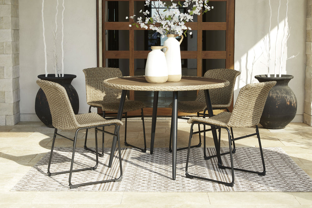 Ashley Amaris Mesa Redonda Exterior & 4 Sillas
