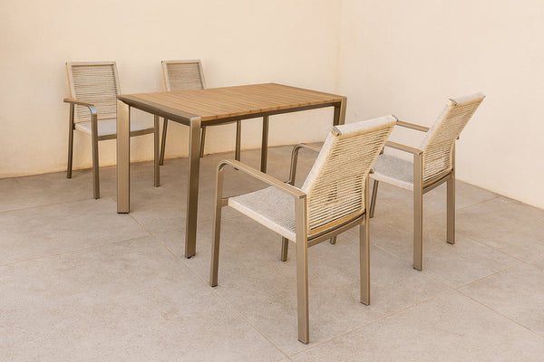 Caracas Mesa de Comedor de 4 Sillas 