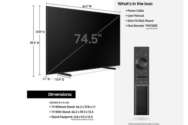 Ls03aafx 75" Led 4K Frame Qled Smart