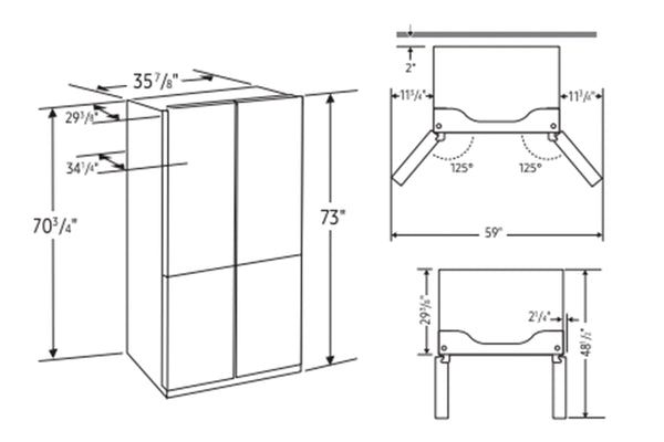 Samsung Db9700 Refrigerator 29'Fd4 Bvcnt Bspk