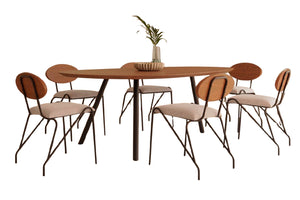 Westbrook Mesa de Comedor Triangular con 4 Sillas