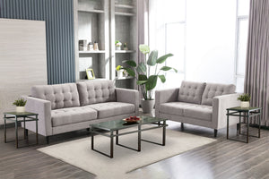 Xia Sofá & Loveseat con 3 Mesas Ocasionales 