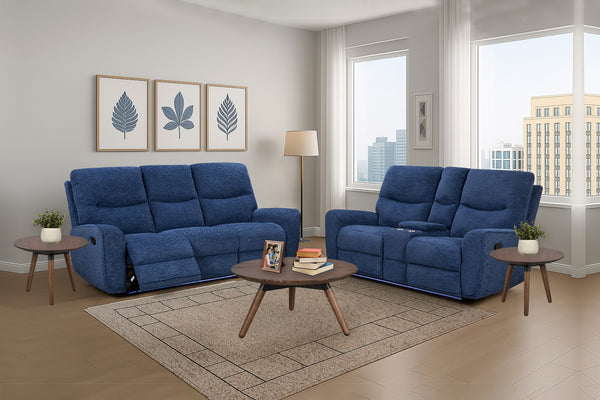 Uma Sofá & Loveseat con Consola Reclinables