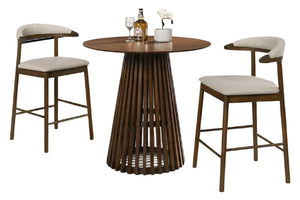 Waterview Mesa de Comedor Redonda "Counter Height"  con 4 Taburetes