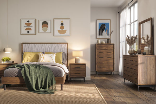 B987 Westbrook Cama, Gavetero con Espejo & Mesa de Noche