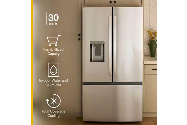 Whirlpool Nevera de 30 pies con puertas francesas