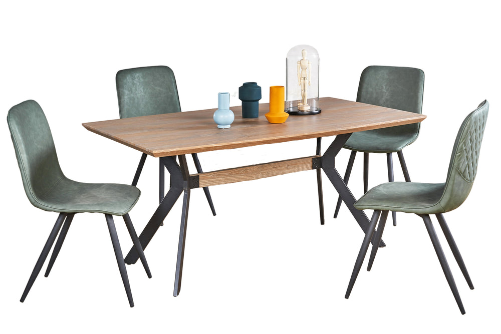 Aldo-dt102 Dining Table W/4 Chair Set