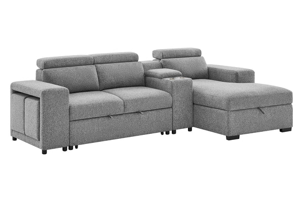 U1218 Pull Out Sofa Bed W/Cnsl& Usb