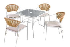 Gambia Square Table/4Chair Set
