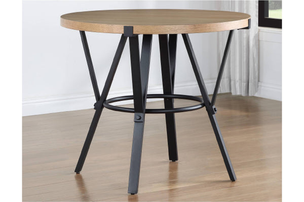 Magnolia42 Mesa de Comedor Redonda "Counter Height" con 4 Taburetes