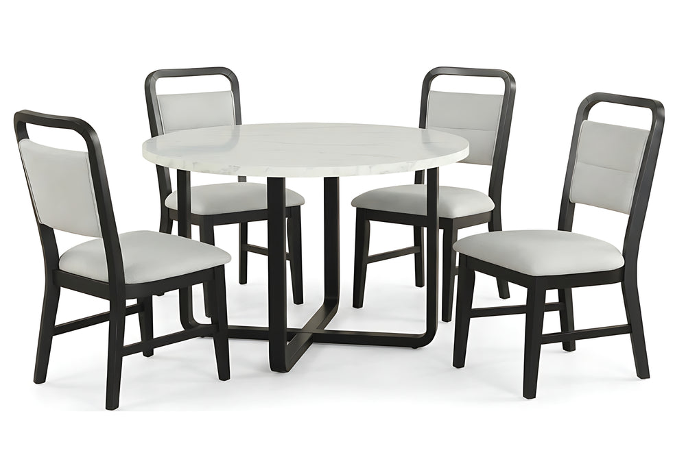 Zenith Mesa de Comedor Redonda con 4 Sillas
