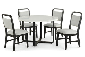 Zenith Mesa de Comedor Redonda con 4 Sillas