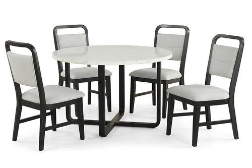 Zenith Mesa de Comedor Redonda con 4 Sillas