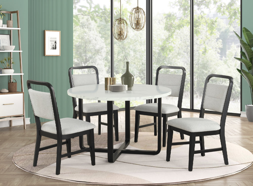 Zenith Mesa de Comedor Redonda con 4 Sillas