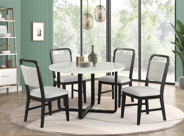 Zenith Mesa de Comedor Redonda con 4 Sillas